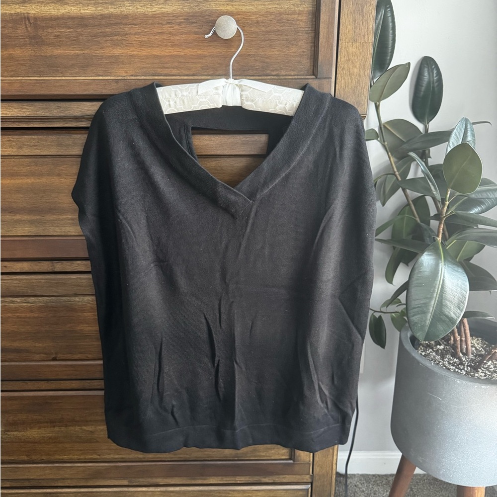Banana Republic Black V-Neck Sweater